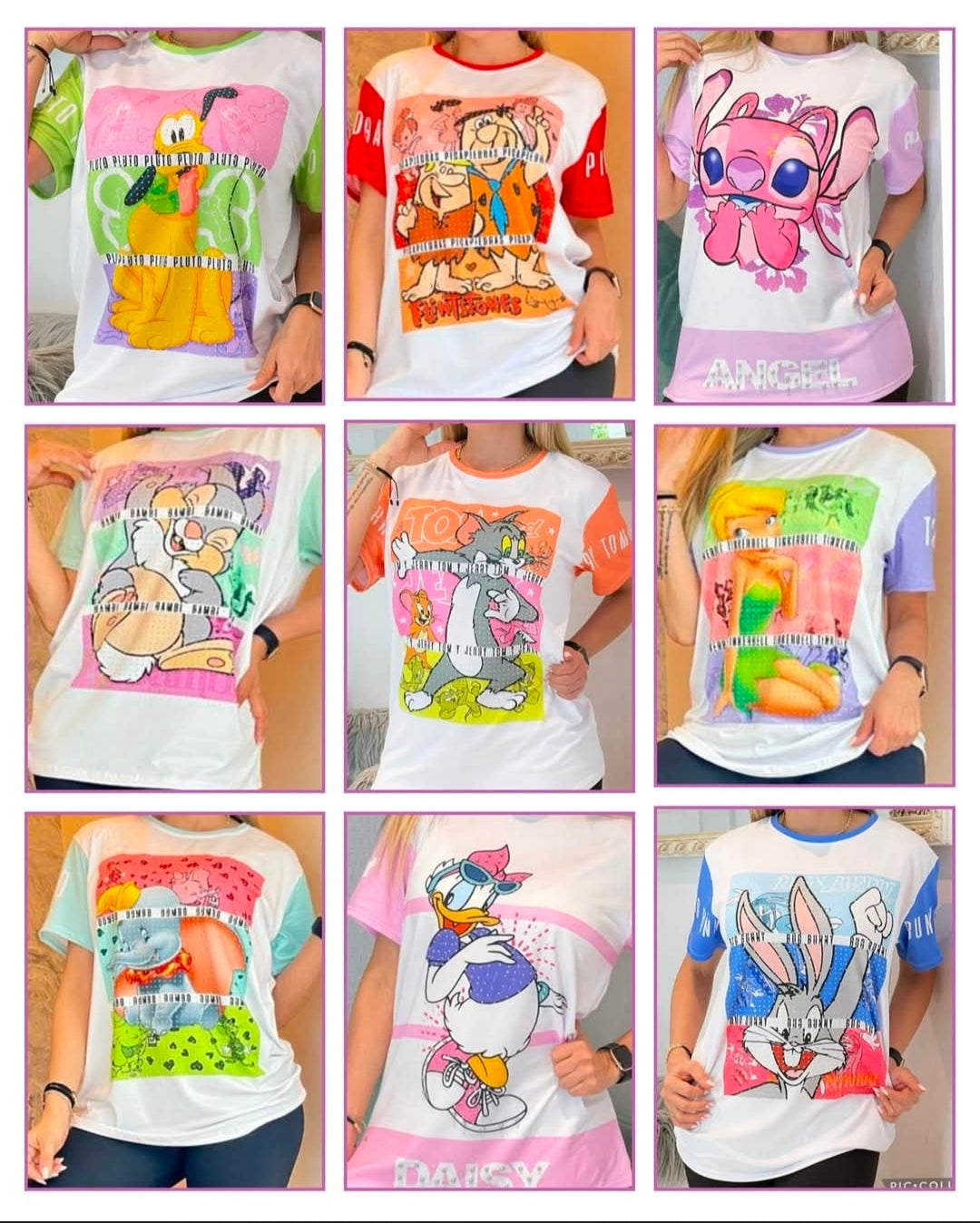 Retro Glam Character Oversized Tee – Sparkle & Style